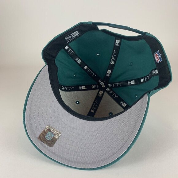 Philadelphia Eagles NFL Green New Era 9Fifty Snapback Hat - Picture 4 of 6